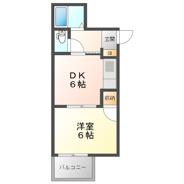 ソレイユ田川の間取り