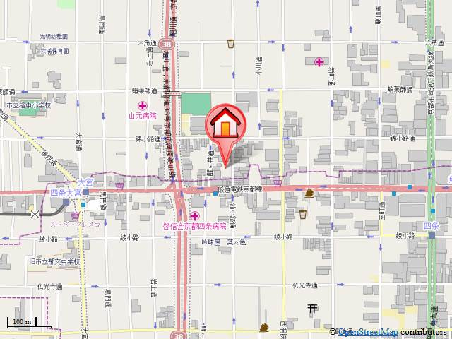 プレサンス京都四条烏丸響の地図