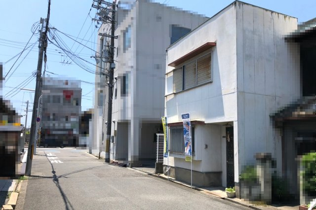 岸和田市野田町1丁目　土地の前面道路含む現地写真|駅近の近隣商業地域　事業用地としてもご検討頂けます