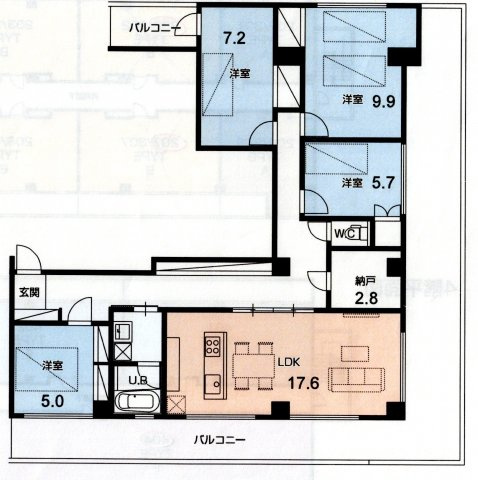 【間取り】 | K　COURT | 4LDKのお部屋です