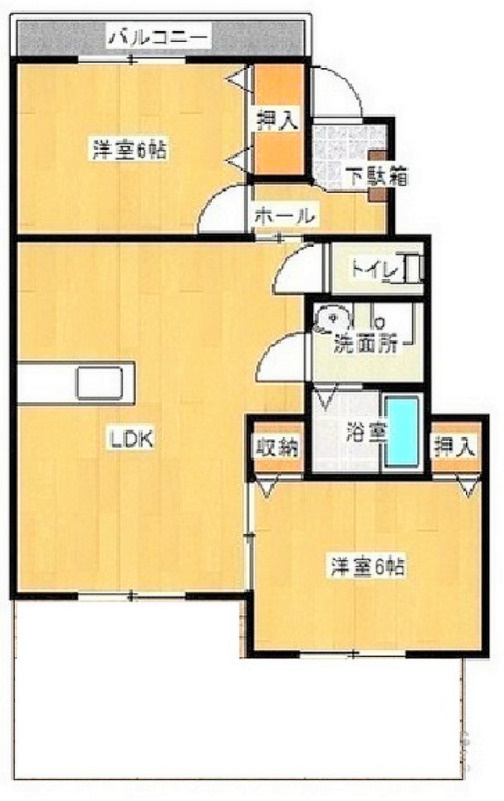 八女郡広川町大字川上のアパートの間取り