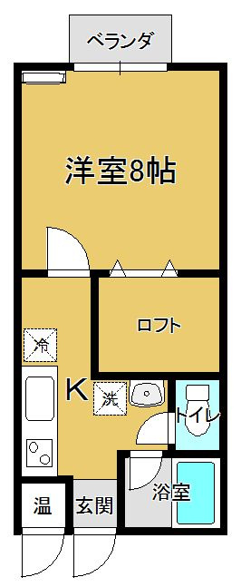 エスプワルピエースの間取り|写真は203号室を使用しています。