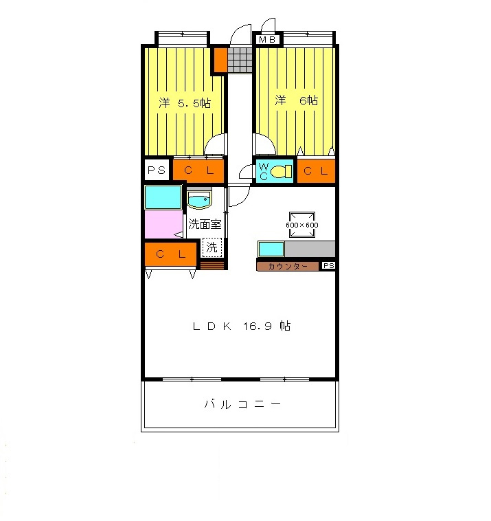 ラフィーネ長嶺の間取り