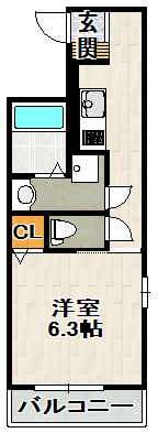 D-room宮ノ前の間取り