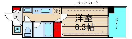 フェーリス北堀江の間取り