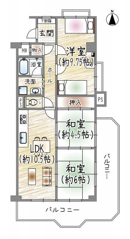 ◆池田市◆最上階◆シャルム池田2号棟♪の画像