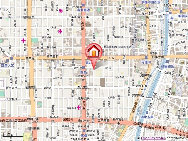 サンモールコート東洞院の地図
