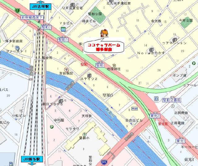 【地図】 | ココナッツパーム博多駅前