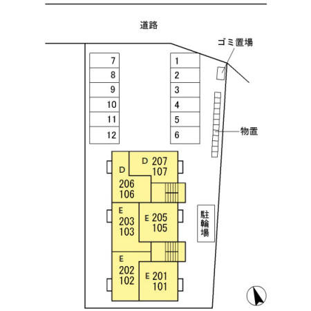 アネシス寺町の区画図