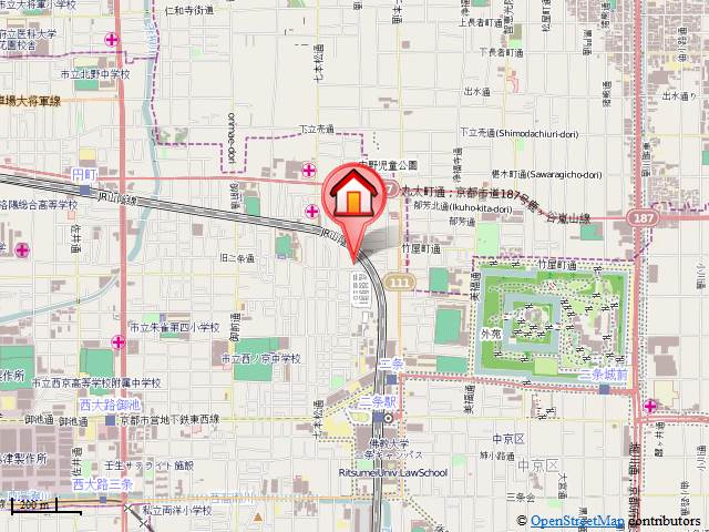アスヴェル京都二条駅前Ⅱの地図