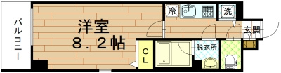 アスヴェル京都二条駅前Ⅱの間取り