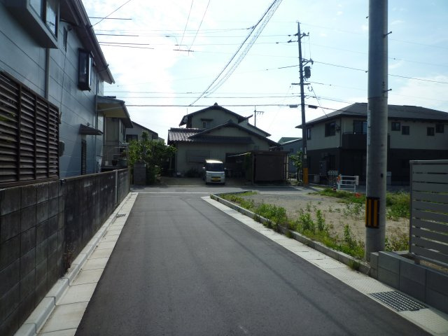 大島分譲地Ⅱ期の前面道路含む現地写真
