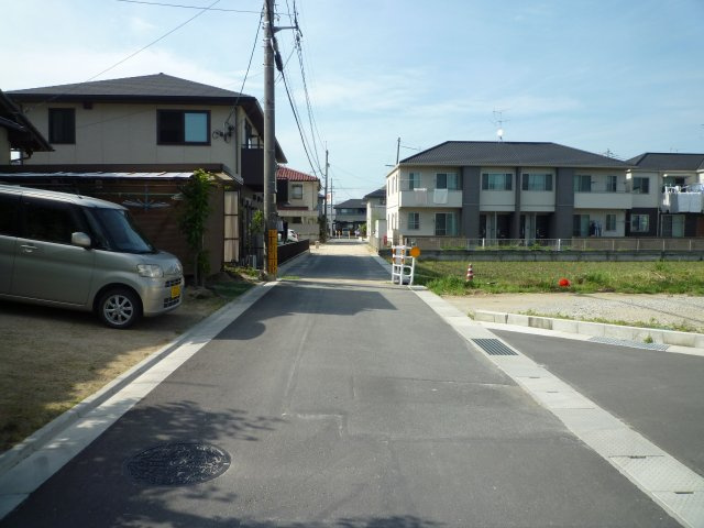 大島分譲地Ⅱ期の前面道路含む現地写真