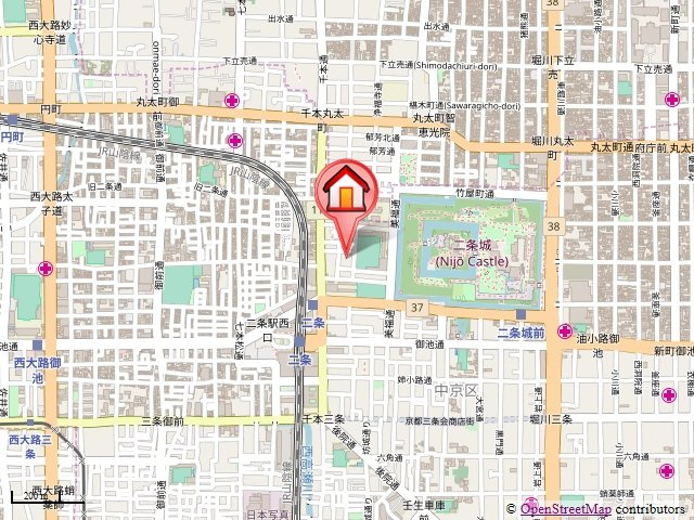 Residence二条洛中庵（レジデンス二条洛中庵）の地図