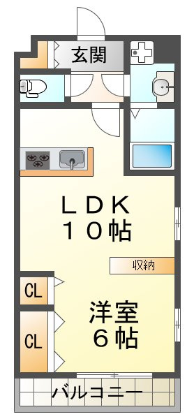 YKハイツ旭が丘の間取り