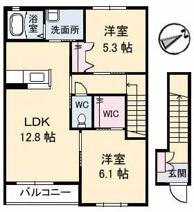 【間取り】 | メゾン楽天　A