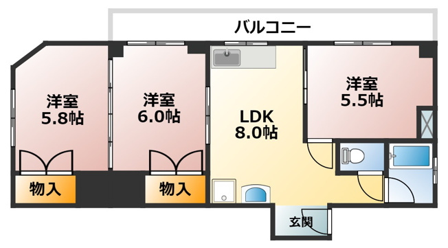【間取り】 | シャトレイユ | ☆神戸市垂水区　シャトレイユ☆