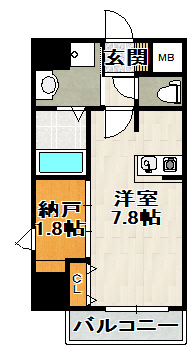 ONLYONE小花Ⅱの間取り