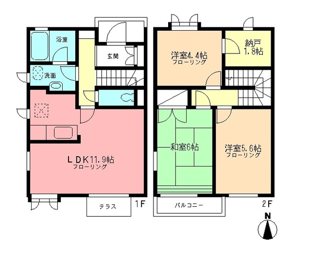 シエルＢの間取り
