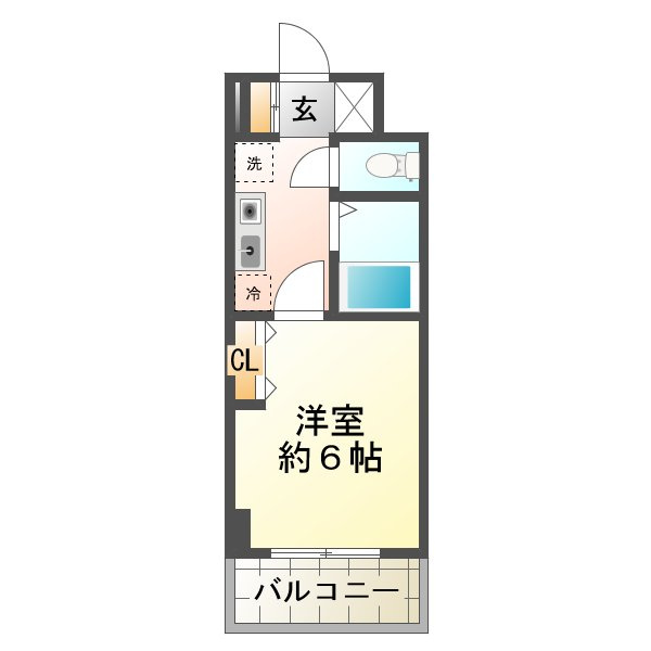 松下ハイツ瑞穂通の間取り|ご要望の多いバス・トイレセパレートです！