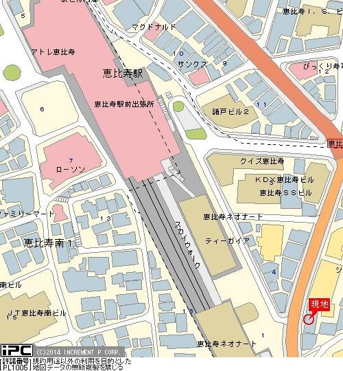 ルイシャトレ恵比寿の地図