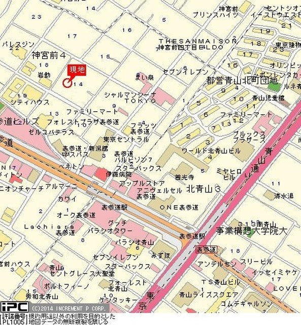 ハイ・シティ表参道の地図