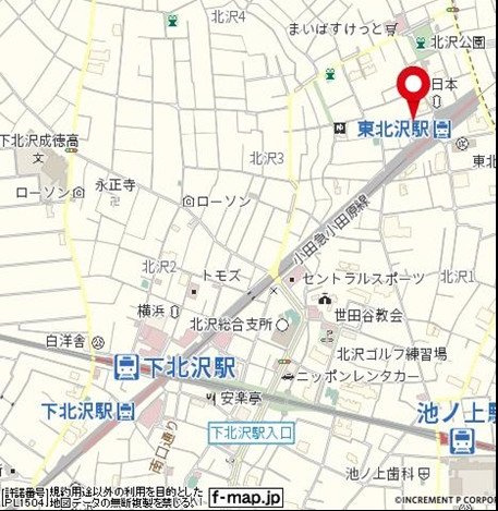 ルームズ北沢の地図