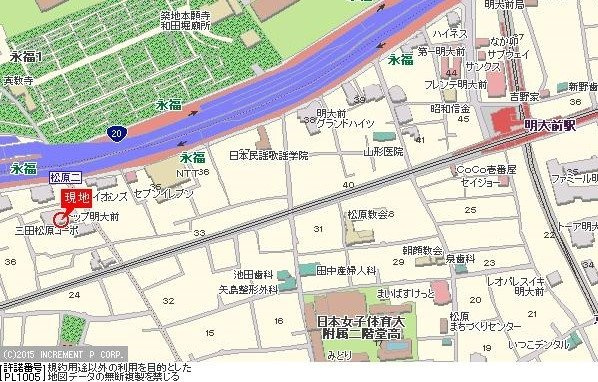ＴＯＰ明大前第３の地図