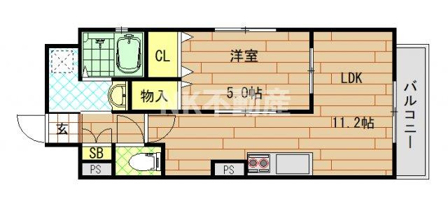 【間取り】 | BO BEDRE FUSE（ボーベダーフセ）（布施賃貸） | 間取りです