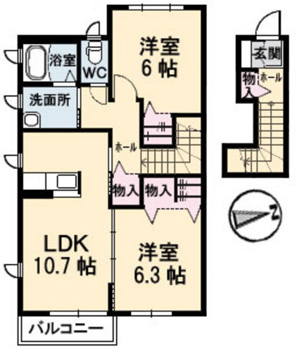 グランドール新開の間取り