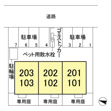 ヴィラ　Ⅲ番館 の区画図