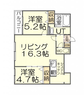 【間取り】 | アルファ山の手南