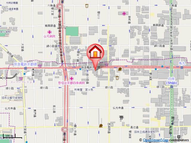ハウスセゾン四条通の地図
