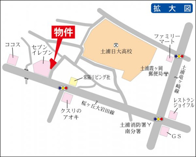 【地図】 | 桜ヶ丘町貸地