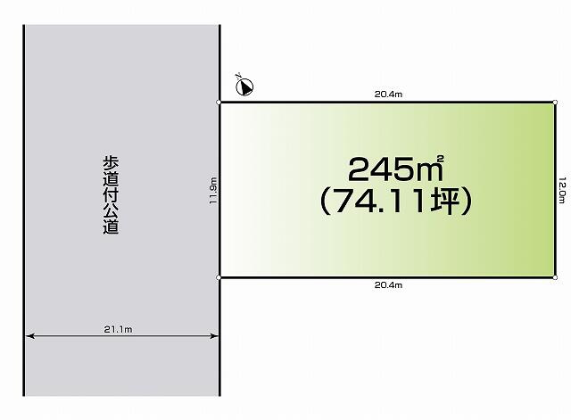 陽光台2丁目　土地の土地図