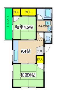 【間取り】 | 鈴木アパート | 鈴木荘　間取り