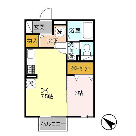 【間取り】 | ブルーメ小倉
