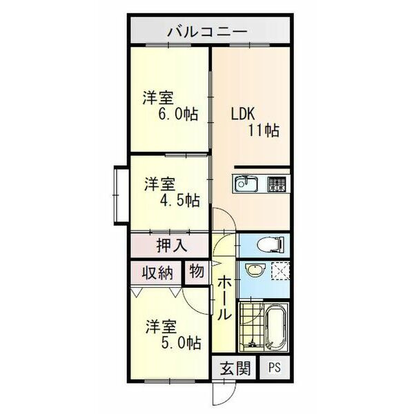 さんさん北野田の間取り