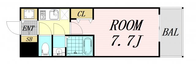 S-RESIDENCE三国WEST　仲介手数料無料の間取り
