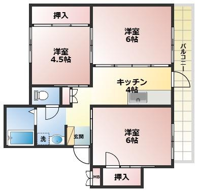 【間取り】 | ハイツ下津
