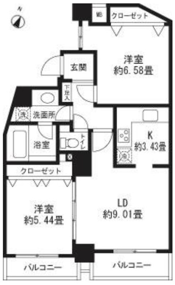 【間取り】 | レジディア三軒茶屋Ⅱ