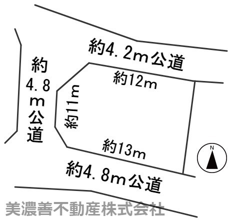 ５６８４４　岐阜市野一色土地の区画図