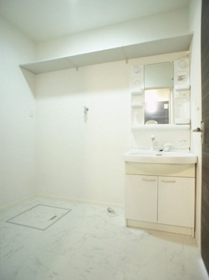 【独立洗面台】 | ヴィヴァーチェⅠ | 洗髪洗面化粧台と洗濯機置き場があります♪