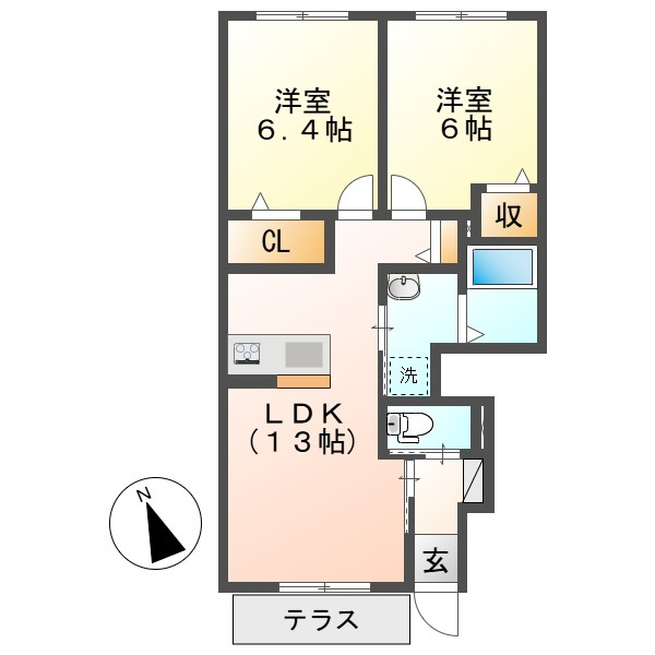 アーテム酒津の間取り