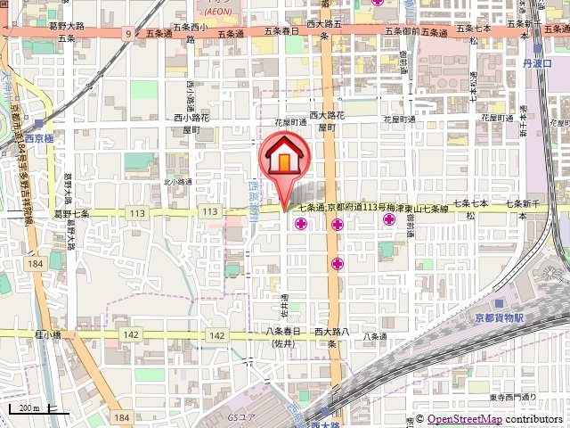 七条西大路メゾンの地図