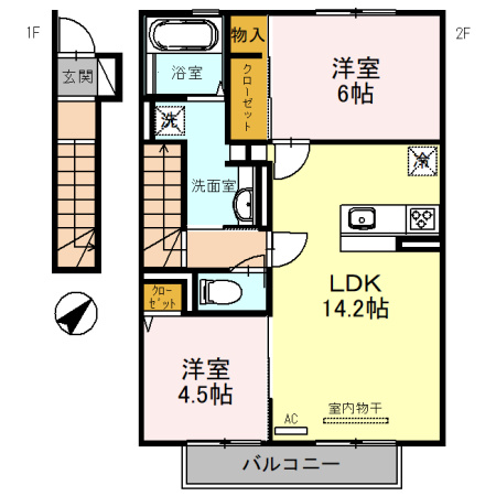 Honu・Rupoの間取り