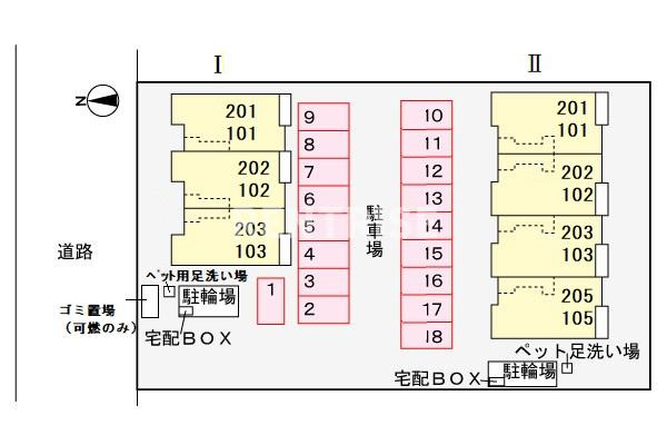 ソレイユ　Ⅰの駐車場