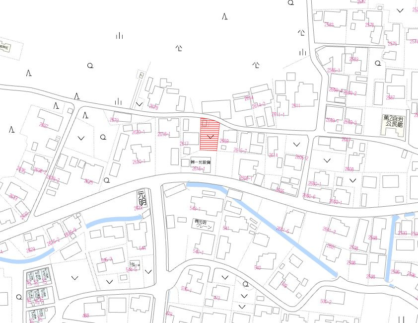 都城市高城町大井手の売地の土地図