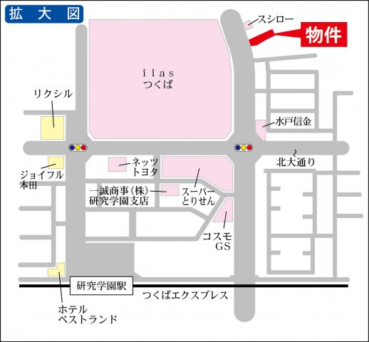 【地図】 | 学園の森3丁目貸地