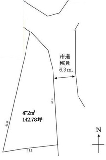 【区画図】 | 川越市笠幡　建築条件なし売地　JR川越線『笠幡駅』徒歩15分　【霞ヶ関西小学区】 | 全4区画